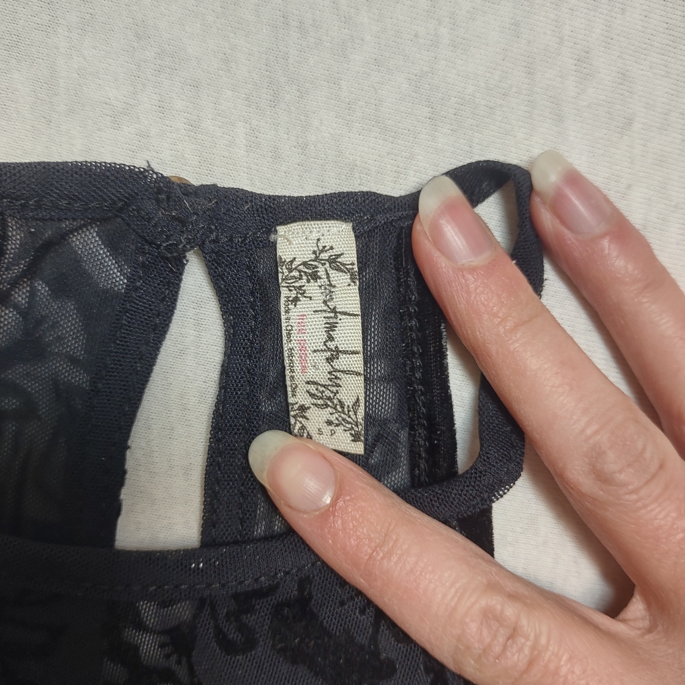 NWOT Free People Intimately Something Something Bodycon Dress| Black Velvet| S/P - Picture 6 of 7